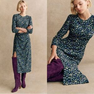 NWT SEZANE THEMIS Floral Midi dress in Liberta print